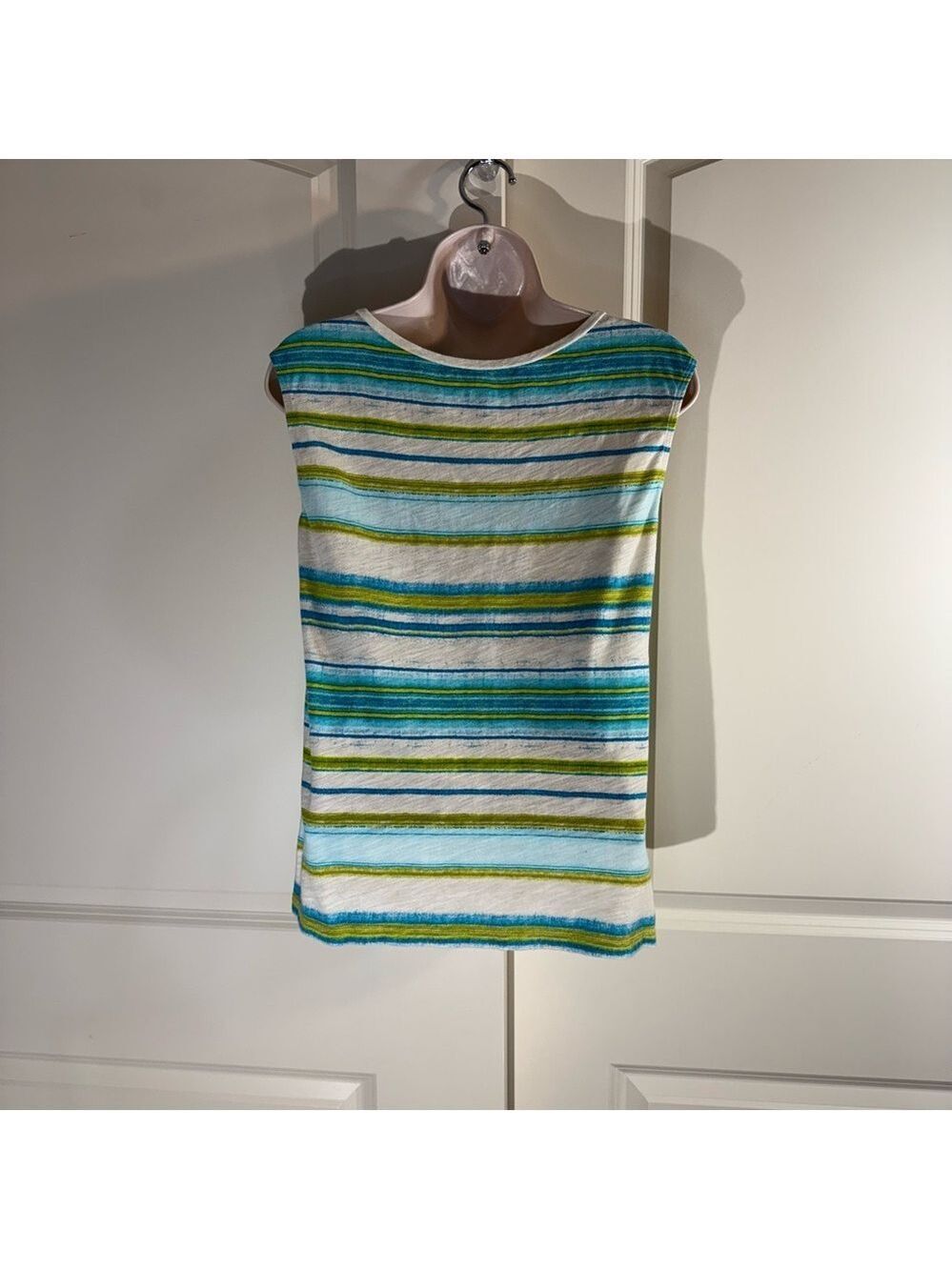LOFT Smocked Striped Top MP - Picture 2 of 6